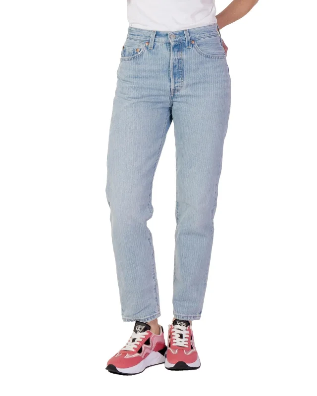 Levis 501 Original Straight Fit Jeans for Women - Light Wash Stylish Bootcut Denim Jeans Levis 501 Original Straight Fit Jeans for Women - Light Wash Stylish Bootcut Denim Jeans
