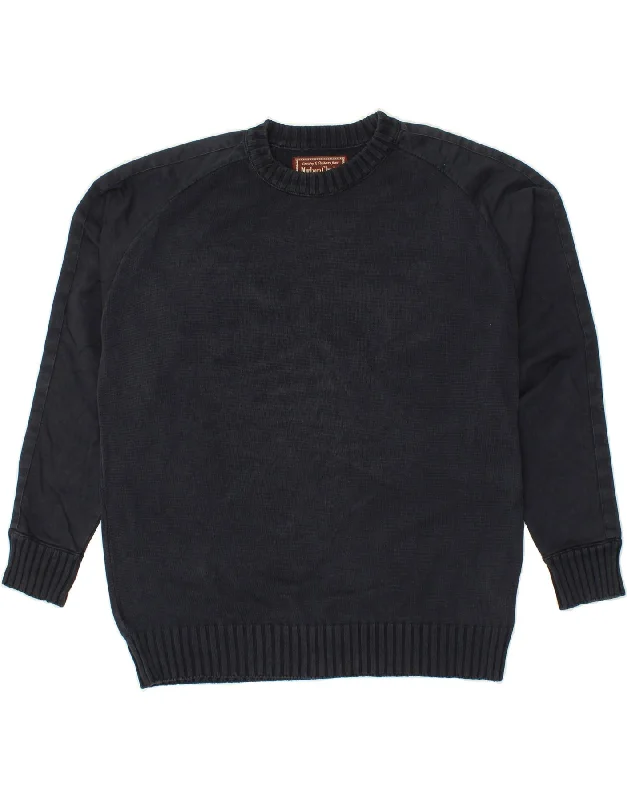 MARLBORO CLASSICS Mens Crew Neck Jumper Sweater Large Navy Blue Cotton Lightweight Heavyweight Midweight MARLBORO CLASSICS Mens Crew Neck Jumper Sweater Large Navy Blue Cotton Lightweight Heavyweight Midweight