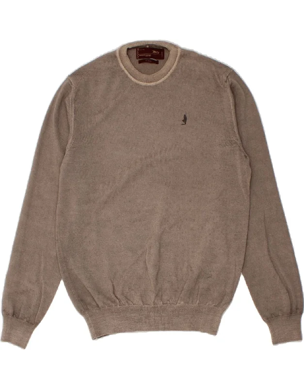 MARLBORO CLASSICS Mens Slim Fit Crew Neck Jumper Sweater Large Grey Turtle Neck Boat Neck Asymmetrical Neck MARLBORO CLASSICS Mens Slim Fit Crew Neck Jumper Sweater Large Grey Turtle Neck Boat Neck Asymmetrical Neck