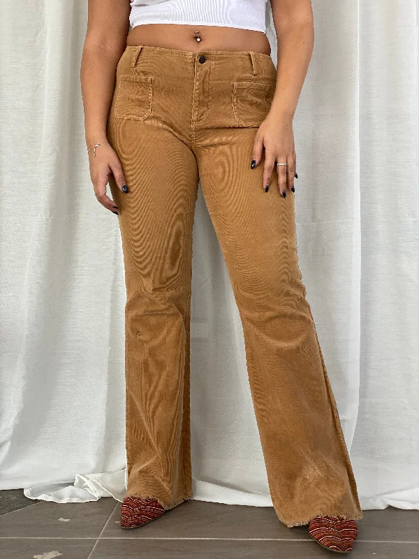 Vintage 90s Guess Jeans Stretch Brown Corduroy Mid Rise Flare Pants - L Classic Slim Fit Jeans Vintage 90s Guess Jeans Stretch Brown Corduroy Mid Rise Flare Pants - L Classic Slim Fit Jeans