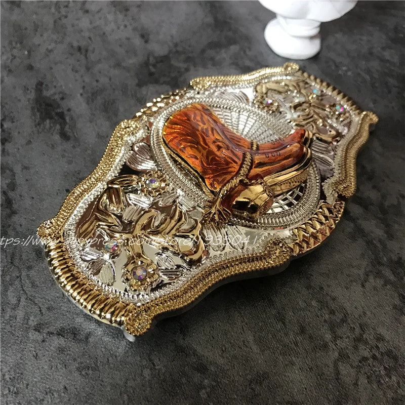 Luxury Gold Series Metal Belt Buckle Western Cowboy Boots Shoes Buckles Fit 4cm Wide Belt Men,Women Jeans,Clothes accessories Casual Skinny Fit Jeans Luxury Gold Series Metal Belt Buckle Western Cowboy Boots Shoes Buckles Fit 4cm Wide Belt Men,Women Jeans,Clothes accessories Casual Skinny Fit Jeans
