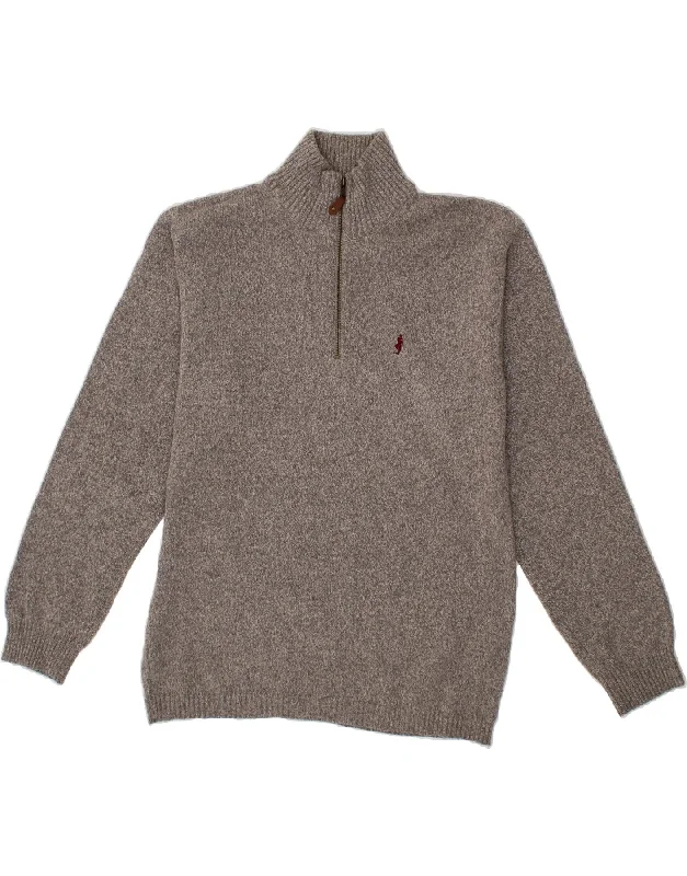 MARLBORO CLASSICS Mens Zip Neck Jumper Sweater XL Grey Wool Transparent Opaque Sheer MARLBORO CLASSICS Mens Zip Neck Jumper Sweater XL Grey Wool Transparent Opaque Sheer