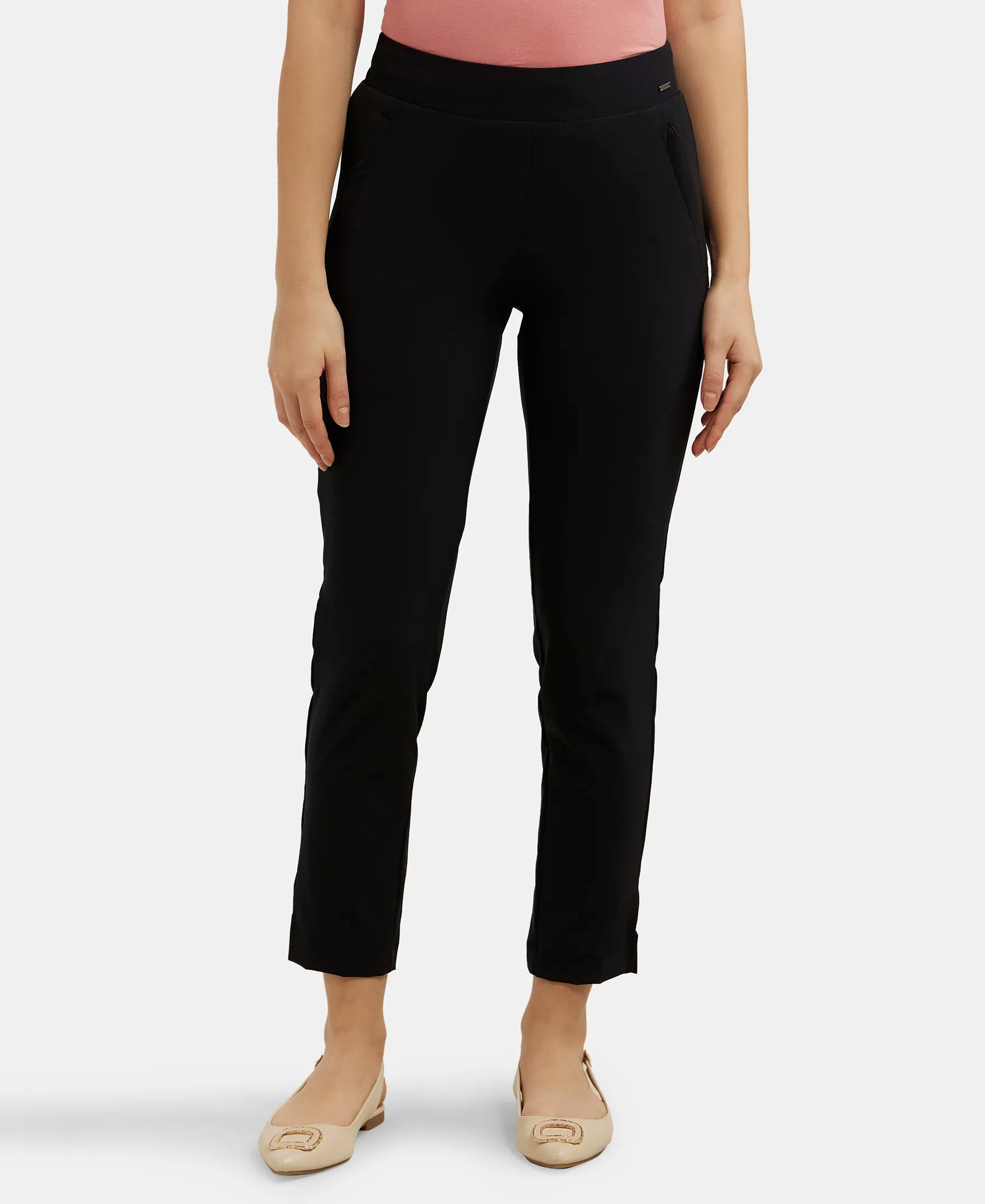 Environment Friendly Recycled Microfiber All Day Pants with StayFresh Treatment - Black Classic Straight-Leg Pants Environment Friendly Recycled Microfiber All Day Pants with StayFresh Treatment - Black Classic Straight-Leg Pants