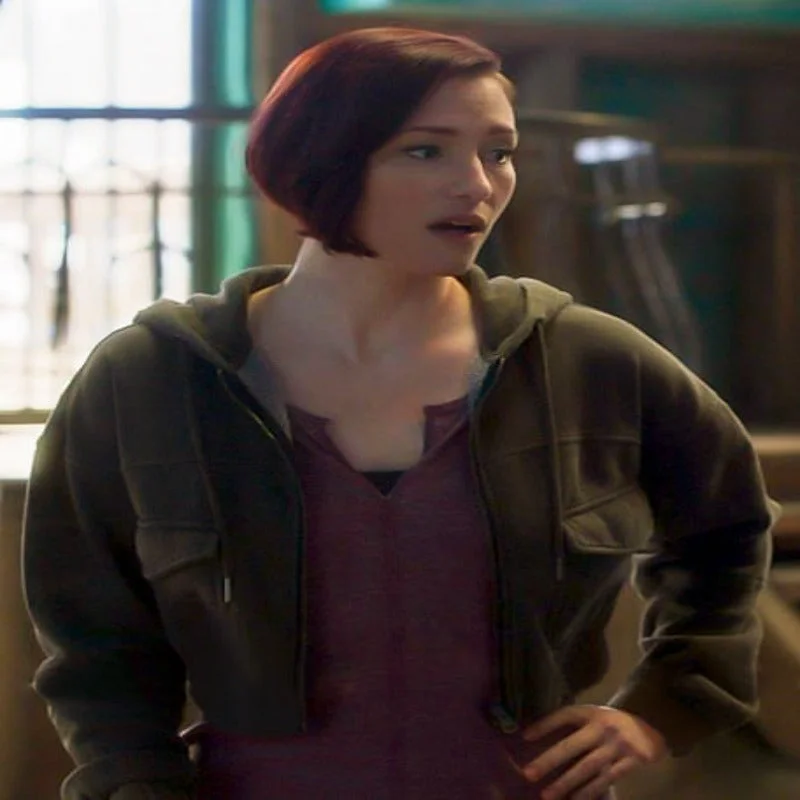 Alex Danvers Supergirl Season 6 Cropped Jacket Spandex Blend Rayon Blend Denim Blend Alex Danvers Supergirl Season 6 Cropped Jacket Spandex Blend Rayon Blend Denim Blend