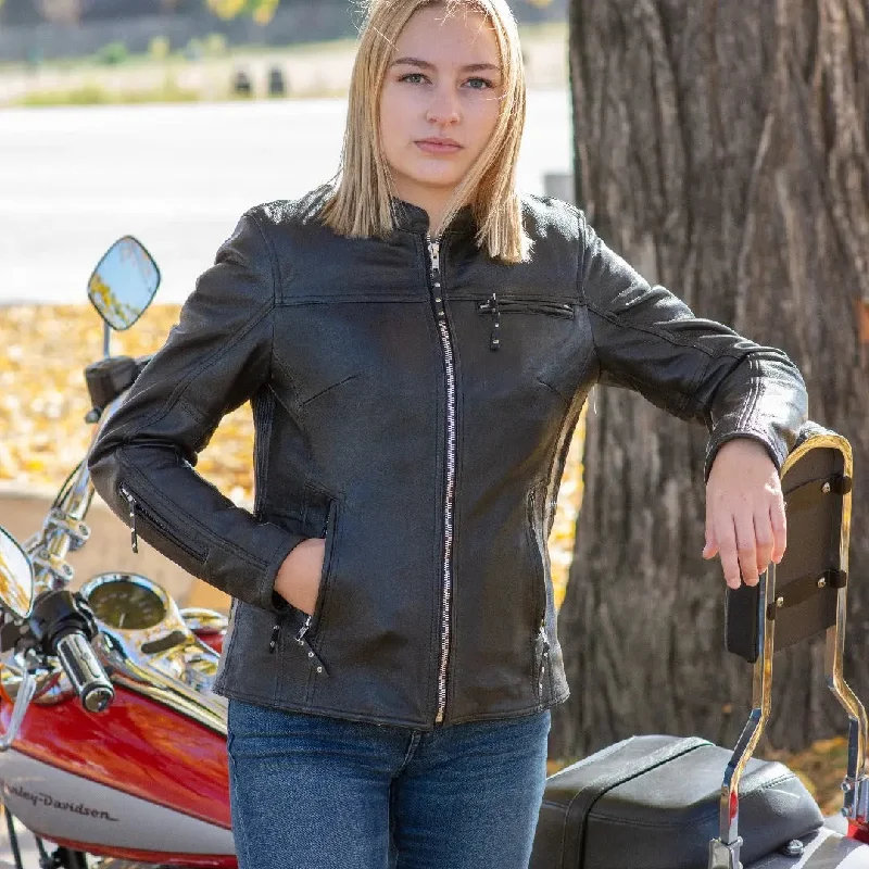 Open Road Women's Racer Leather Motorcycle Jacket Spandex Blend Rayon Blend Denim Blend Open Road Women's Racer Leather Motorcycle Jacket Spandex Blend Rayon Blend Denim Blend