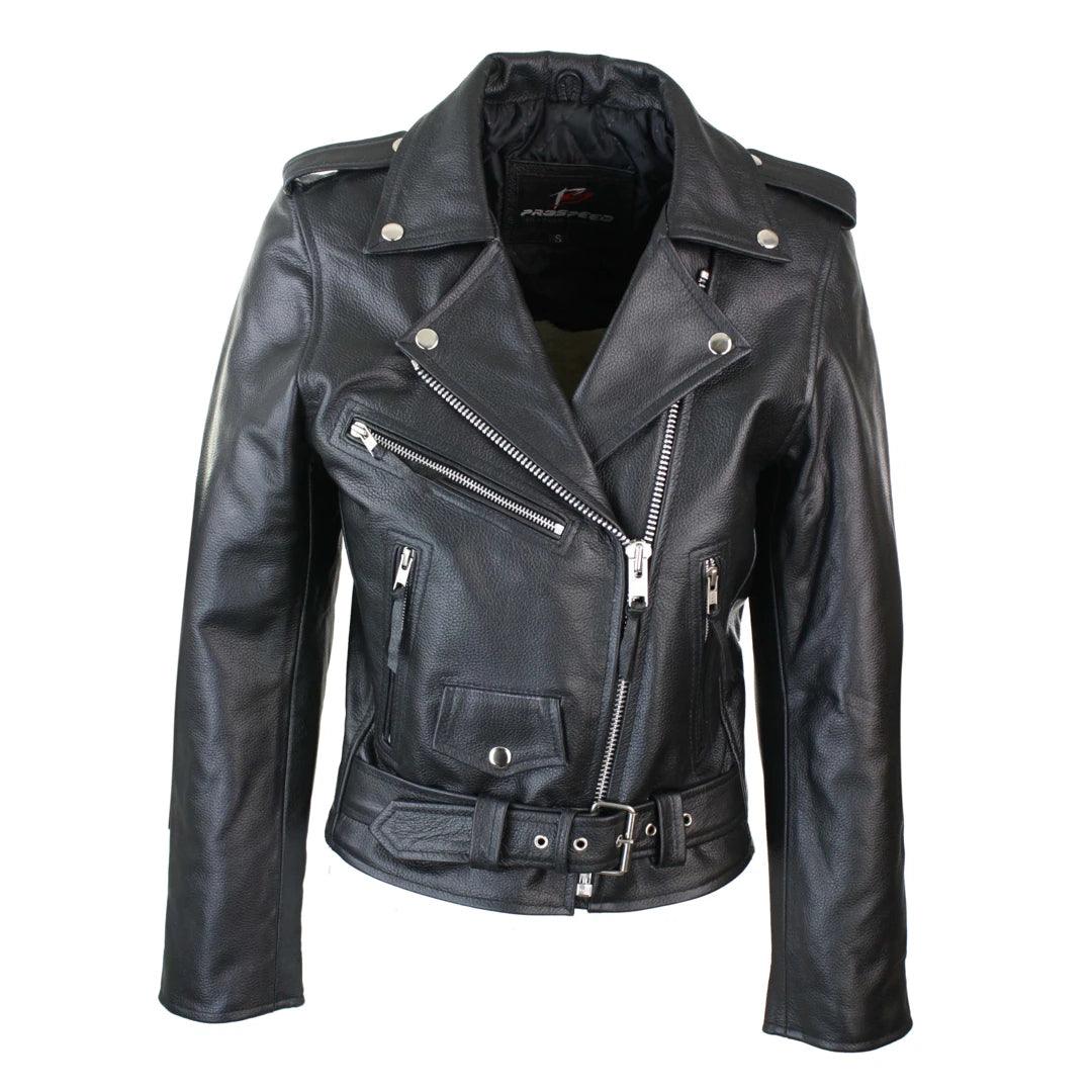 Brando Ladies Women Black Red White Classic Biker Motorcycle Motorbike Hide Leather Jacket Thin T-Shirt Open Front Quick Dry Brando Ladies Women Black Red White Classic Biker Motorcycle Motorbike Hide Leather Jacket Thin T-Shirt Open Front Quick Dry