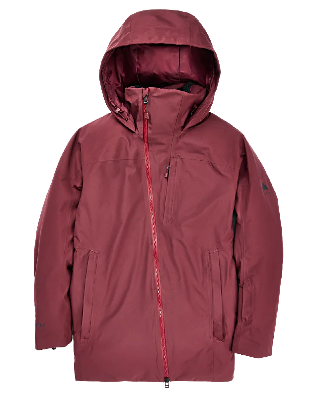 Burton Women's Pillowline Gore-Tex 2L Snow Jacket - Almandine Ribbed T-Shirt High Neck Heavyweight Burton Women's Pillowline Gore-Tex 2L Snow Jacket - Almandine Ribbed T-Shirt High Neck Heavyweight