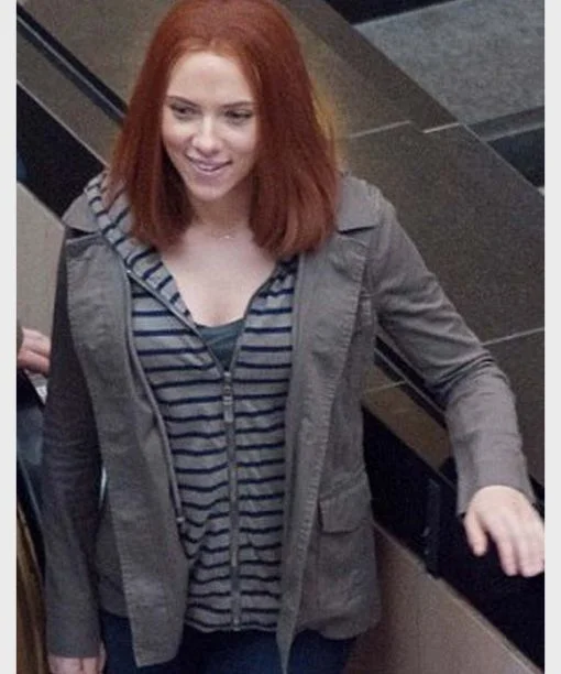 Captain America The Winter Soldier Natasha Romanoff Jacket Ribbed T-Shirt High Neck Heavyweight Captain America The Winter Soldier Natasha Romanoff Jacket Ribbed T-Shirt High Neck Heavyweight