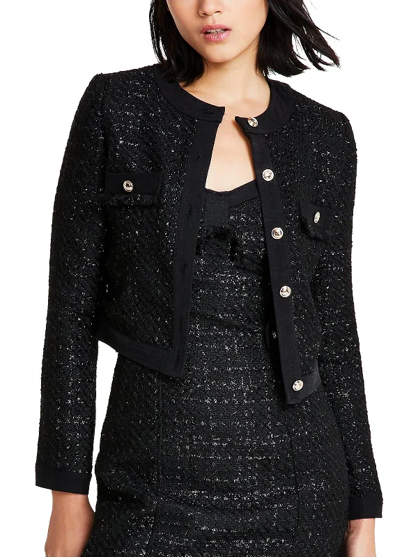 Clarissa Tweed Jacket Womens Tweed Short Trucker Jacket Cashmere Blend Cotton Blend Poly Blend Clarissa Tweed Jacket Womens Tweed Short Trucker Jacket Cashmere Blend Cotton Blend Poly Blend