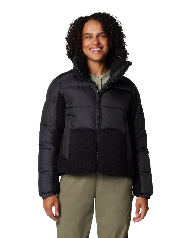 Leadbetter Point II Sherpa Hybrid Jacket in Black Chenille Fabric Brocade Fabric Lace Fabric Leadbetter Point II Sherpa Hybrid Jacket in Black Chenille Fabric Brocade Fabric Lace Fabric
