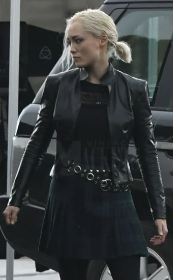 Mission Impossible 7 Pom Klementieff Leather Jacket Handmade Hand-knitted Hand-woven Mission Impossible 7 Pom Klementieff Leather Jacket Handmade Hand-knitted Hand-woven