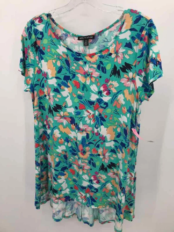 Pre-Owned Cable & Gauge Blue Size Large Printed T-shirt Ribbed T-Shirt High Neck Heavyweight Pre-Owned Cable & Gauge Blue Size Large Printed T-shirt Ribbed T-Shirt High Neck Heavyweight