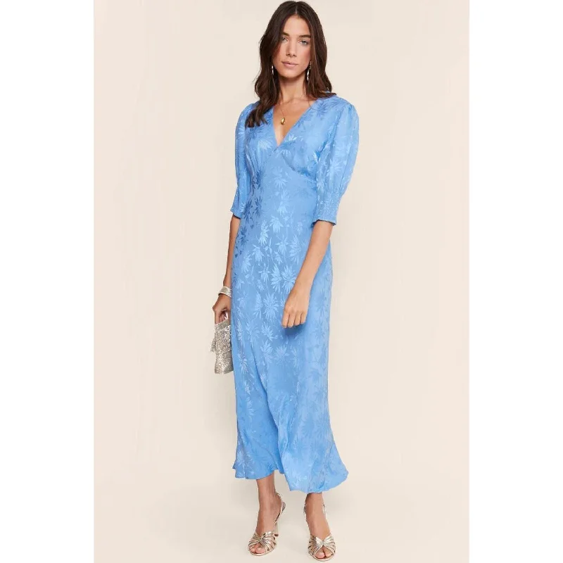 Rixo Zadie Dress  Daisy Jacquard Blue