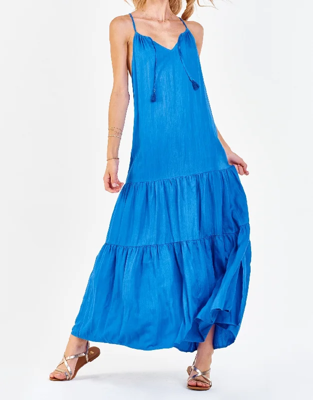 RYO STRAP HALTER DRESS SWEET COBALT