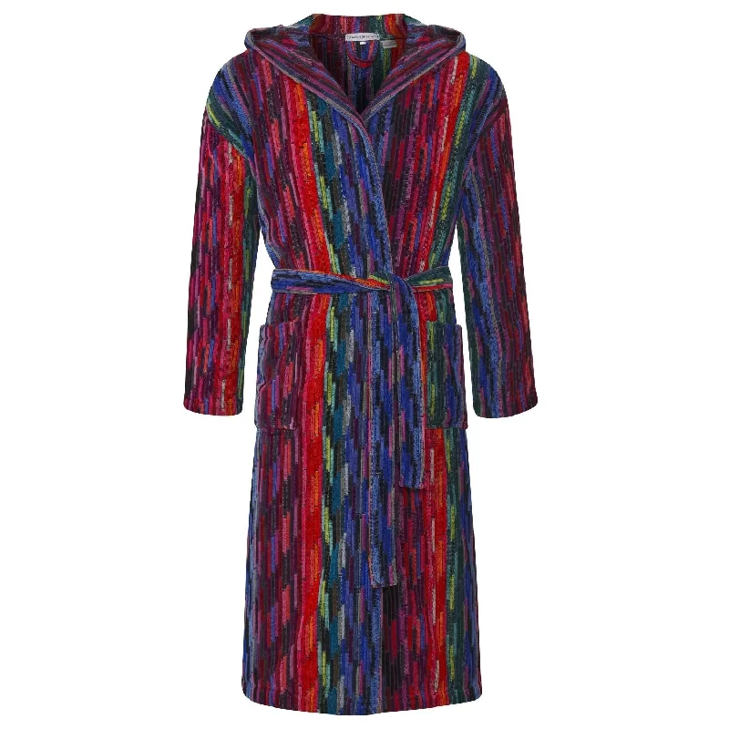 Women's Hooded Dressing Gown  - Multicolour