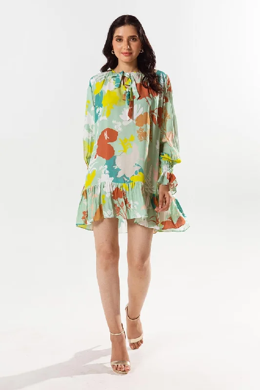 Green Printed Etsu Dress