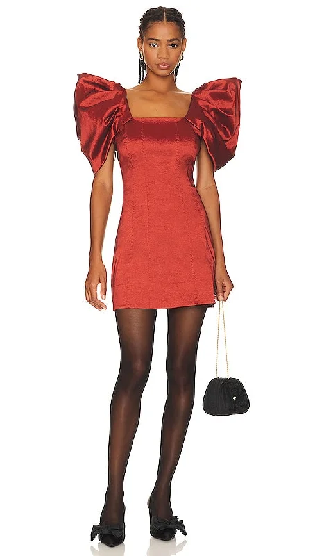 Aureta. Lisette Dress in Rust