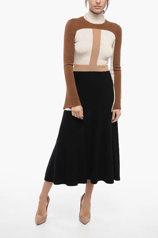 Chloe Wool Turtleneck Dress S Standard size