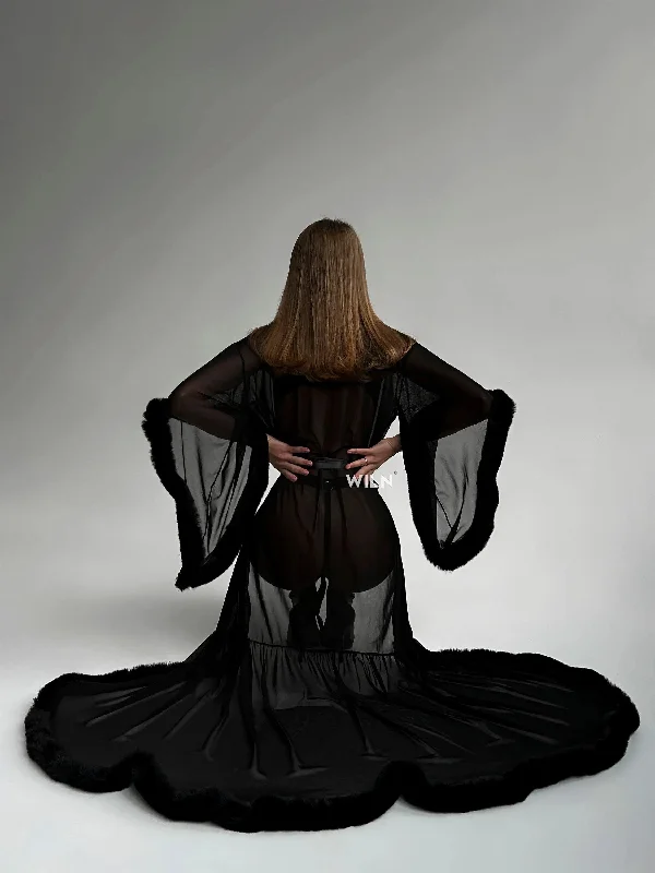 WILN Lingerie - Burlesque Black Lace Dress
