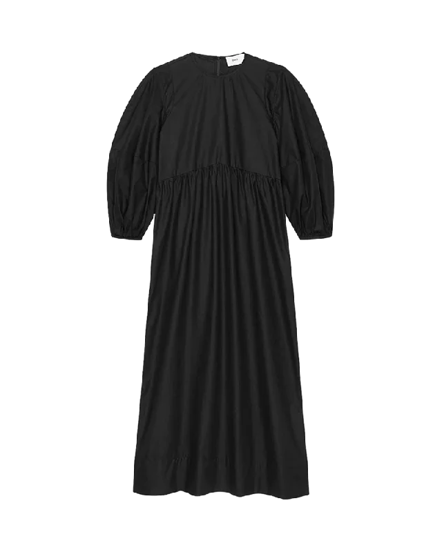0051 Round Sleeve Long Dress