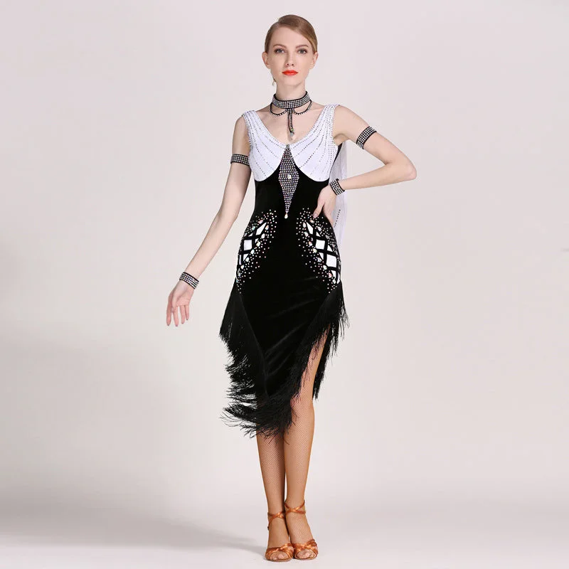 Luxe Latin Dress with Rhinestones
