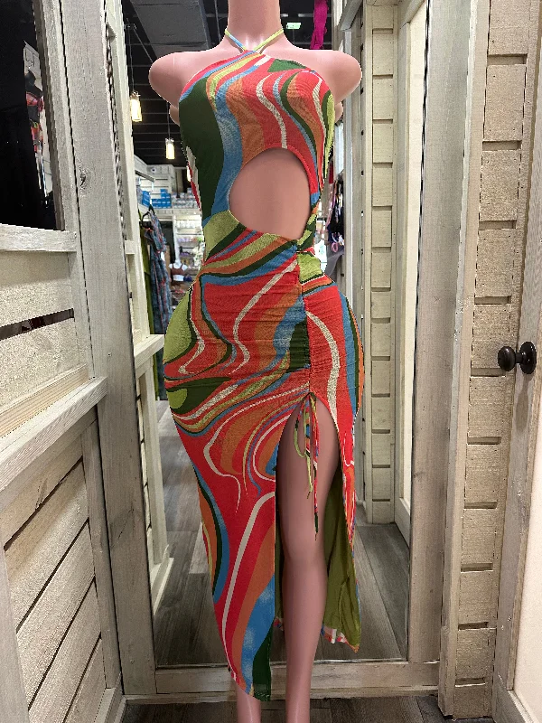 Multi Green Dress