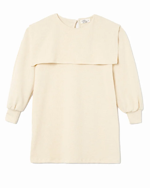 MY LITTLE COZMO "MANIFESTO n°1" Soft Knit Dress in Stone