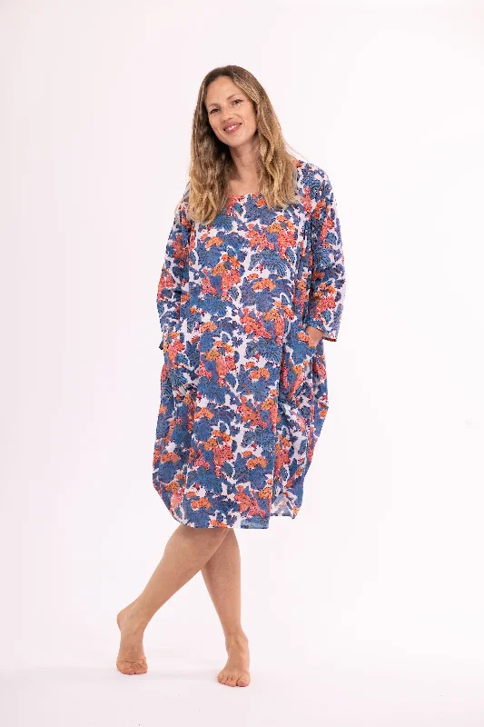Coral & Sky Bleu Floral