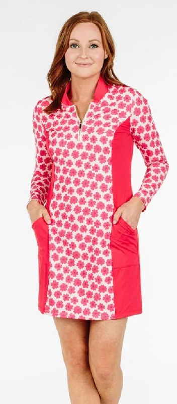 New Spitfire Petite Coral Daisy Katelyn Dress - RUNS VERY SMALL Size Up