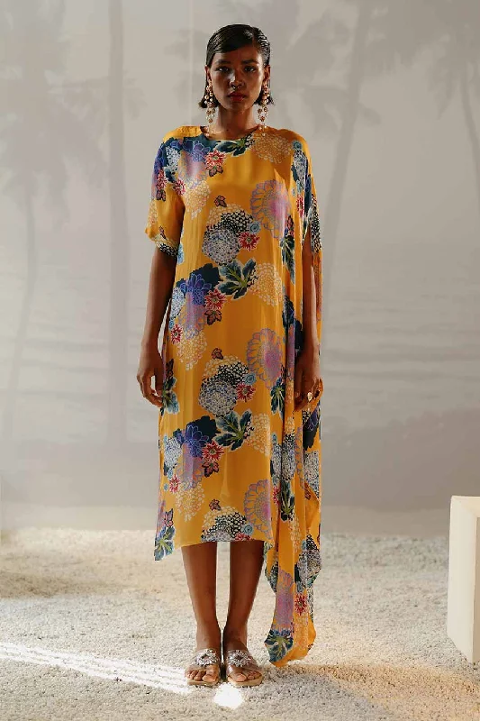 Yellow Printed Claire Dress