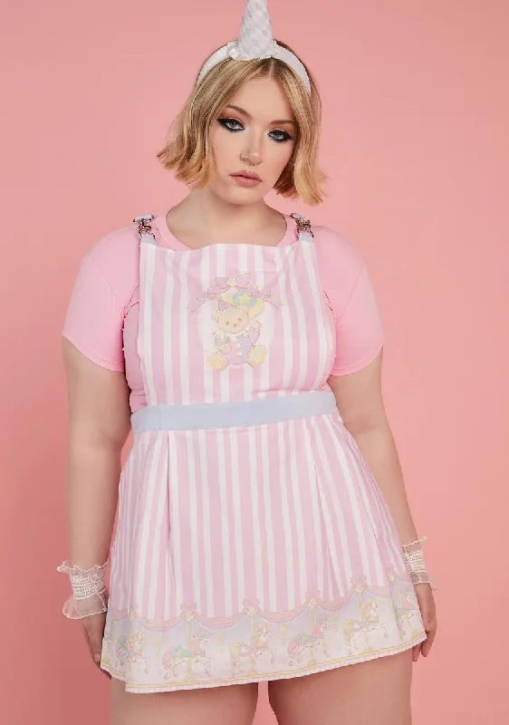Plus Off To The Races Pinafore Dress