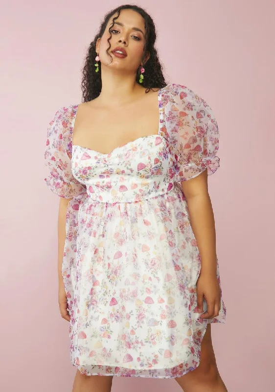 Plus On A Whim Chiffon Babydoll Dress