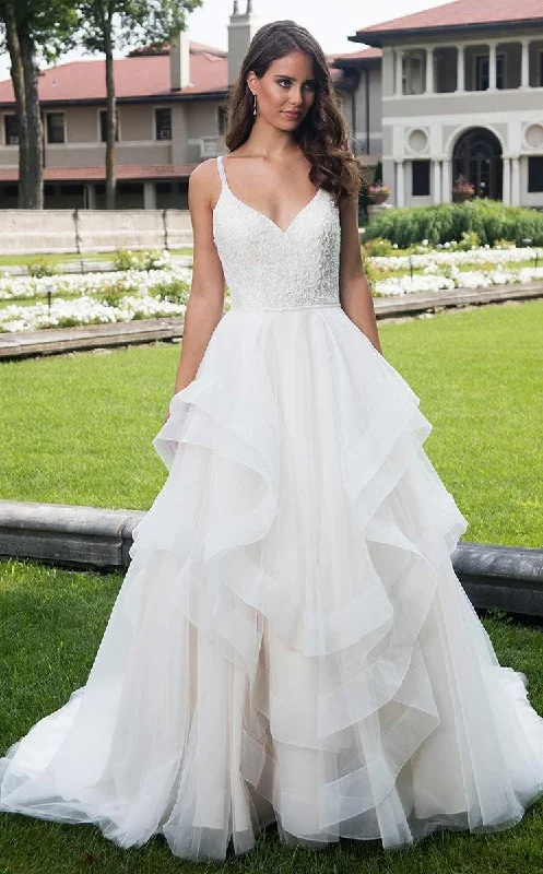 Rachel Allan M629 - Beaded Tiered A-Line Bridal Dress