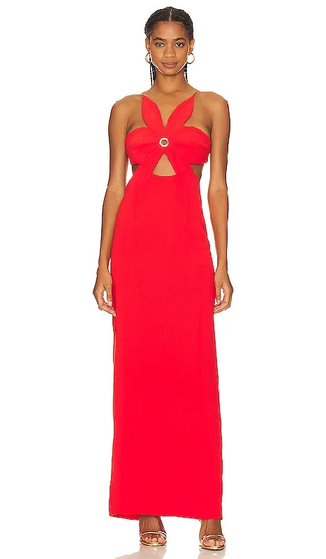 Ronny Kobo Raiza Dress in Red
