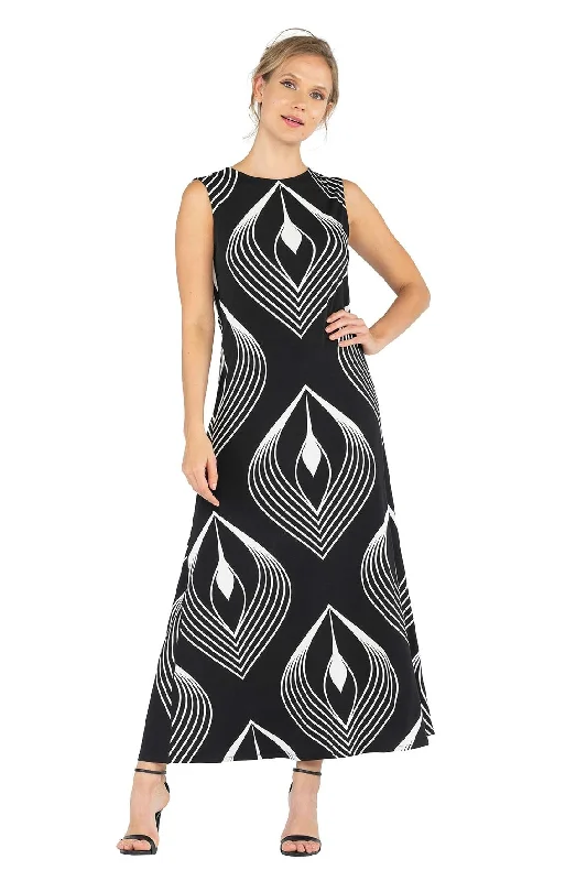 Sleevless A Line Long Dress