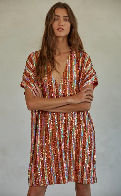 THIS MOMENT DRESS - BURNT ORANGE