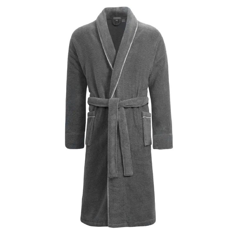 Women's Grey Towelling Dressing Gown - Europa