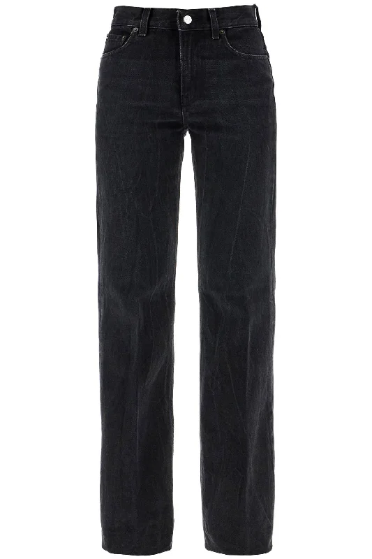 Floral Bootcut Jeans  - Black Casual Loose Fit Jeans