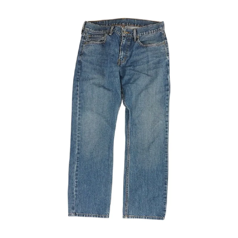 514 Solid Straight Jeans Trendy Vintage Denim Jeans