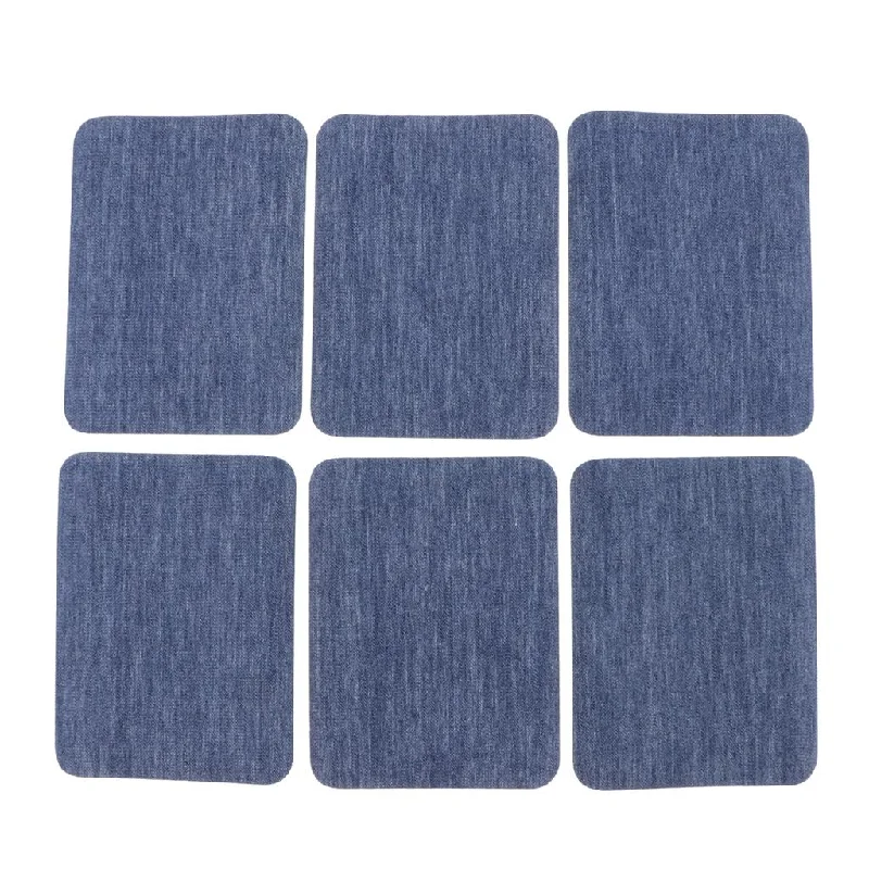 Max 6pcs Iron on Denim Patches for Jeans Clothing Jacket Repair Tool Blue Casual Loose Fit Jeans Max 6pcs Iron on Denim Patches for Jeans Clothing Jacket Repair Tool Blue Casual Loose Fit Jeans