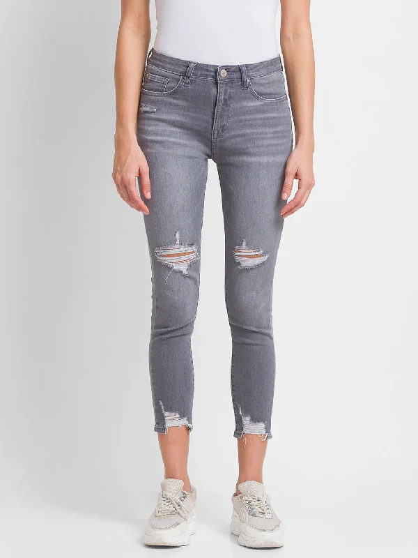 Spykar Light Grey Lycra Super Skinny Ankle Length Jeans For Women (Alexa) Trendy Wide-Leg High-Waist Denim Spykar Light Grey Lycra Super Skinny Ankle Length Jeans For Women (Alexa) Trendy Wide-Leg High-Waist Denim