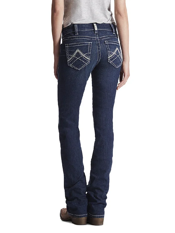 Ariat 10017216 Womens REAL Mid Rise Stretch Icon Stackable Straight Leg Jean Stylish Acid-Wash Jeans Ariat 10017216 Womens REAL Mid Rise Stretch Icon Stackable Straight Leg Jean Stylish Acid-Wash Jeans