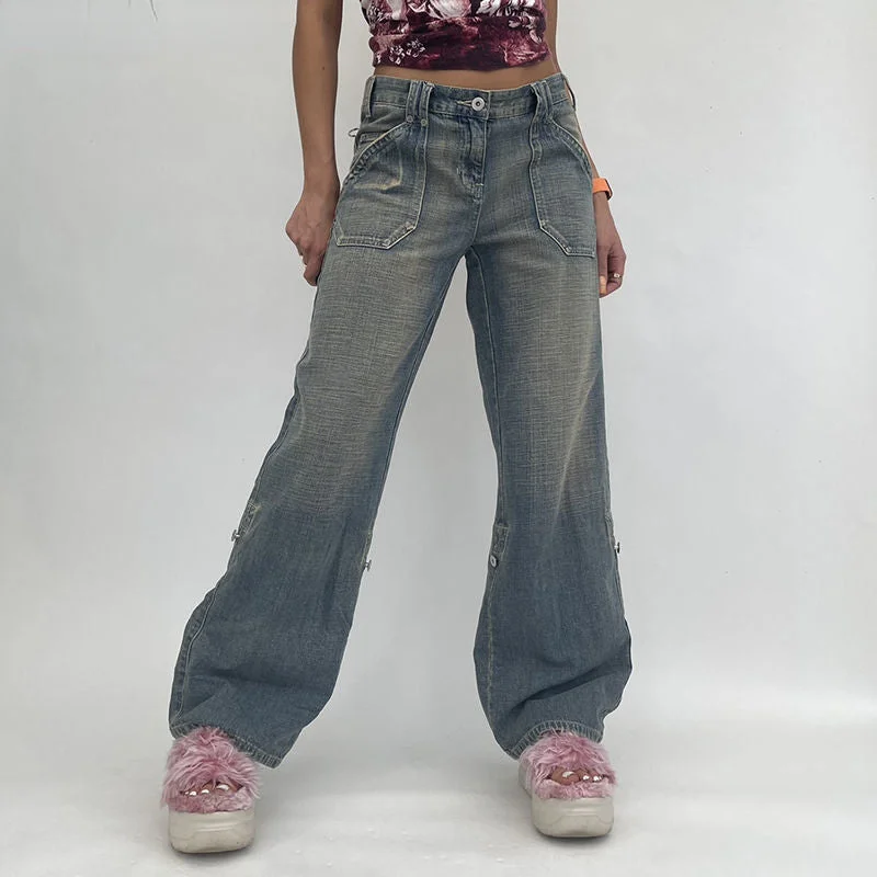 DressBetty - High Waist Vintage Oversized Casual Streetwear Harajuku Straight wide Leg Jeans Stylish Shredded Denim Jeans DressBetty - High Waist Vintage Oversized Casual Streetwear Harajuku Straight wide Leg Jeans Stylish Shredded Denim Jeans