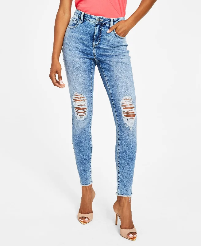 INC International Concepts Womens Mid Rise Destructed Skinny Jeans Fashionable Distressed Jeans INC International Concepts Womens Mid Rise Destructed Skinny Jeans Fashionable Distressed Jeans