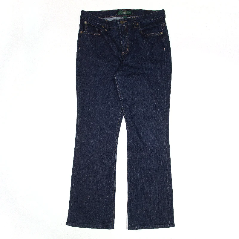 LAUREN RALPH LAUREN Jeans Blue Denim Classic Bootcut Womens W30 L30 Casual Distressed Denim Jeans