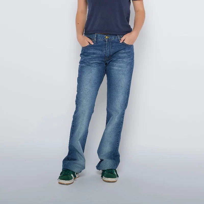 Lonsdale Flared Jeans - W32" L33" Trendy Paperbag Waist Jeans