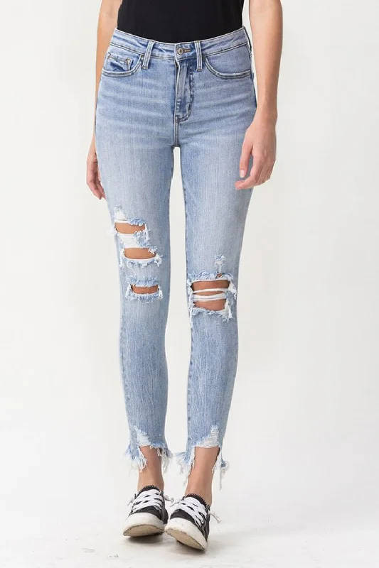 Lovervet Full Size Lauren Distressed High Rise Skinny Jeans Comfortable Stretch Fit Jeans Lovervet Full Size Lauren Distressed High Rise Skinny Jeans Comfortable Stretch Fit Jeans