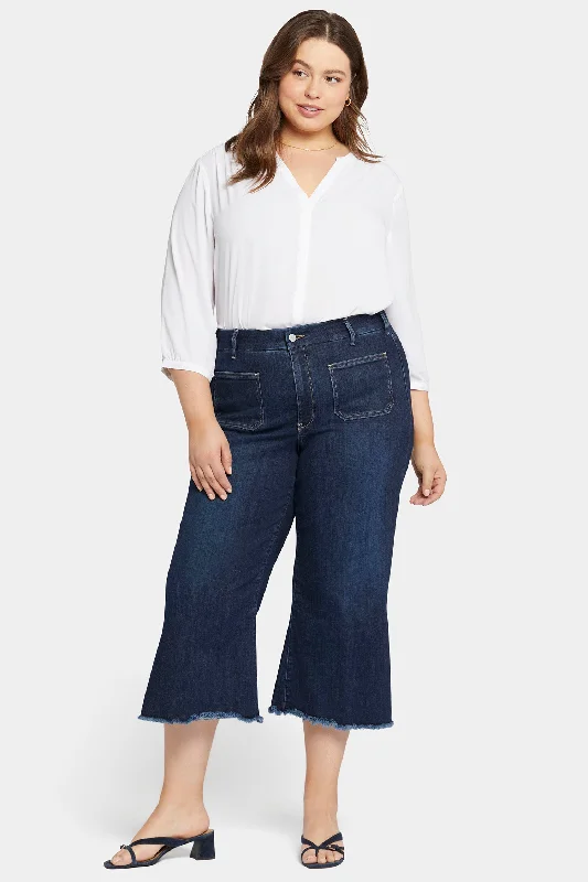 Patchie Wide Leg Capri Jeans In Petite Plus Size - Sublime Trendy Paperbag Waist Jeans Patchie Wide Leg Capri Jeans In Petite Plus Size - Sublime Trendy Paperbag Waist Jeans