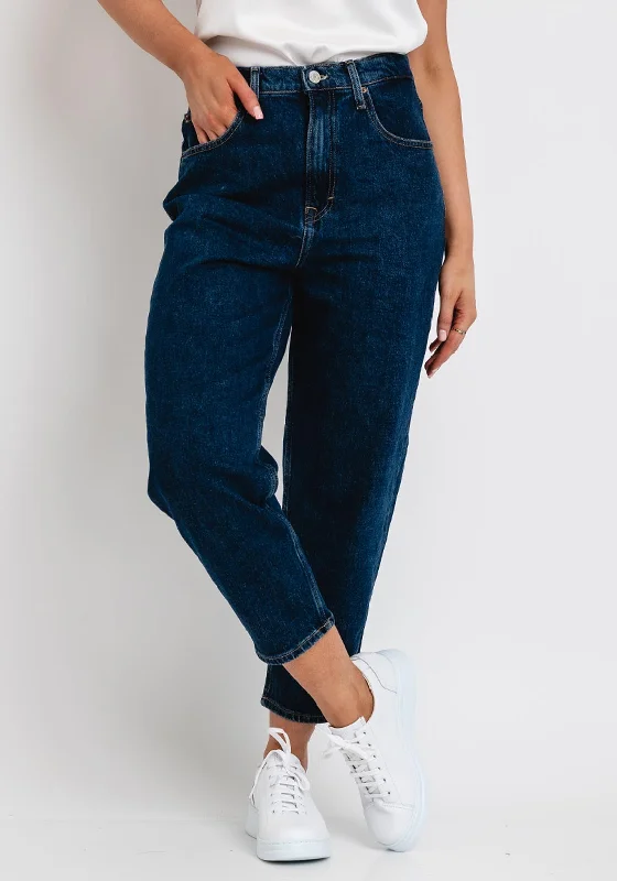Tommy Jeans Womens Ultra High Rise Tapered Mom Jean, Medium Denim Trendy Skinny Fit Jeans Tommy Jeans Womens Ultra High Rise Tapered Mom Jean, Medium Denim Trendy Skinny Fit Jeans