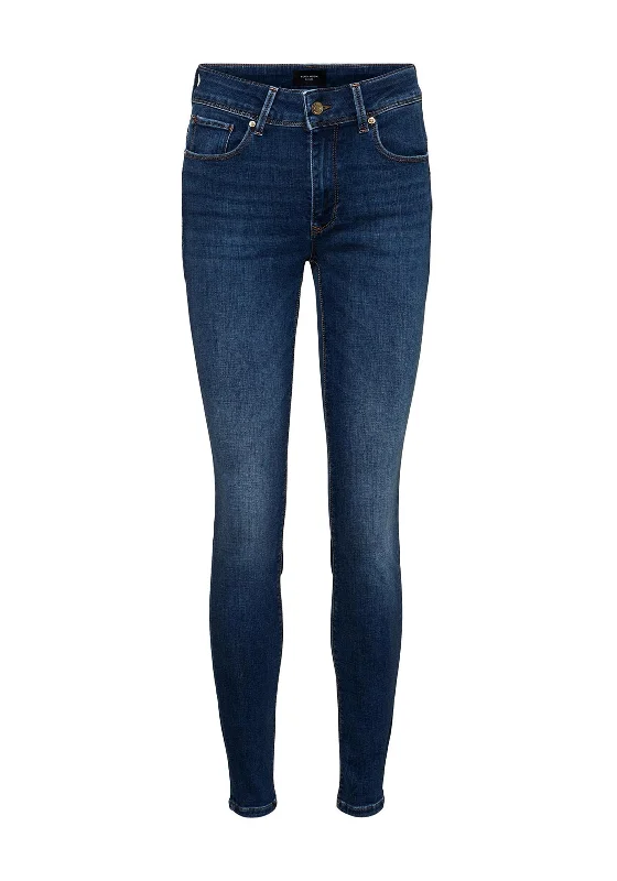 Vero Moda Embrace Midrise Push Up Skinny Jean, Medium Blue Denim Trendy Acid Wash Skinny Jeans Vero Moda Embrace Midrise Push Up Skinny Jean, Medium Blue Denim Trendy Acid Wash Skinny Jeans
